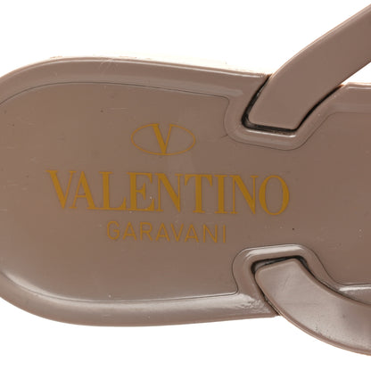 Valentino Garavani PVC Jelly Rockstud Bow Thong Sandals 39 Poudre 6 of 7