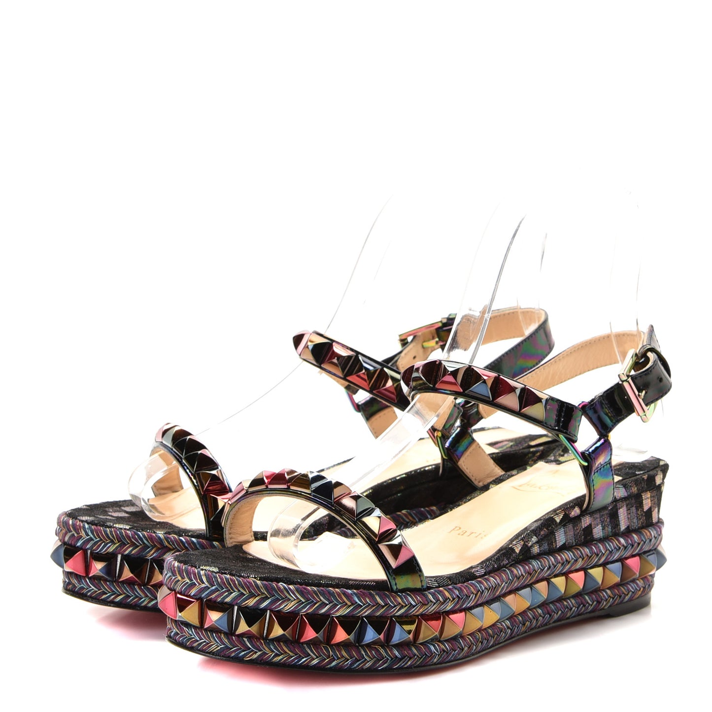 Patent Stellar Suede Cataclou 60 Platform Sandals 36 Multicolor