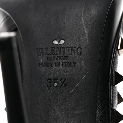 Valentino Garavani Calfskin Rockstud Ankle Strap 100mm Pumps 36.5 Black 7 of 7