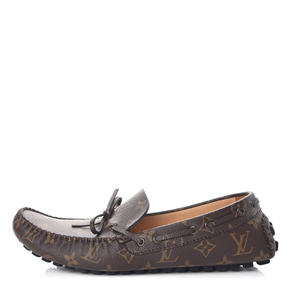 Louis Vuitton Monogram Mens Arizona Car Shoe Moccasin Loafers 9.5 Macassar 1 of 10