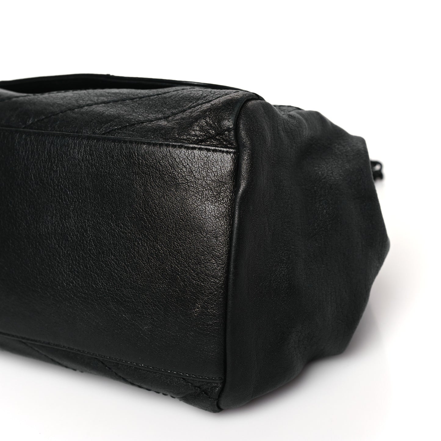Vintage Lambskin Chevron Monogram Medium Nolita Black