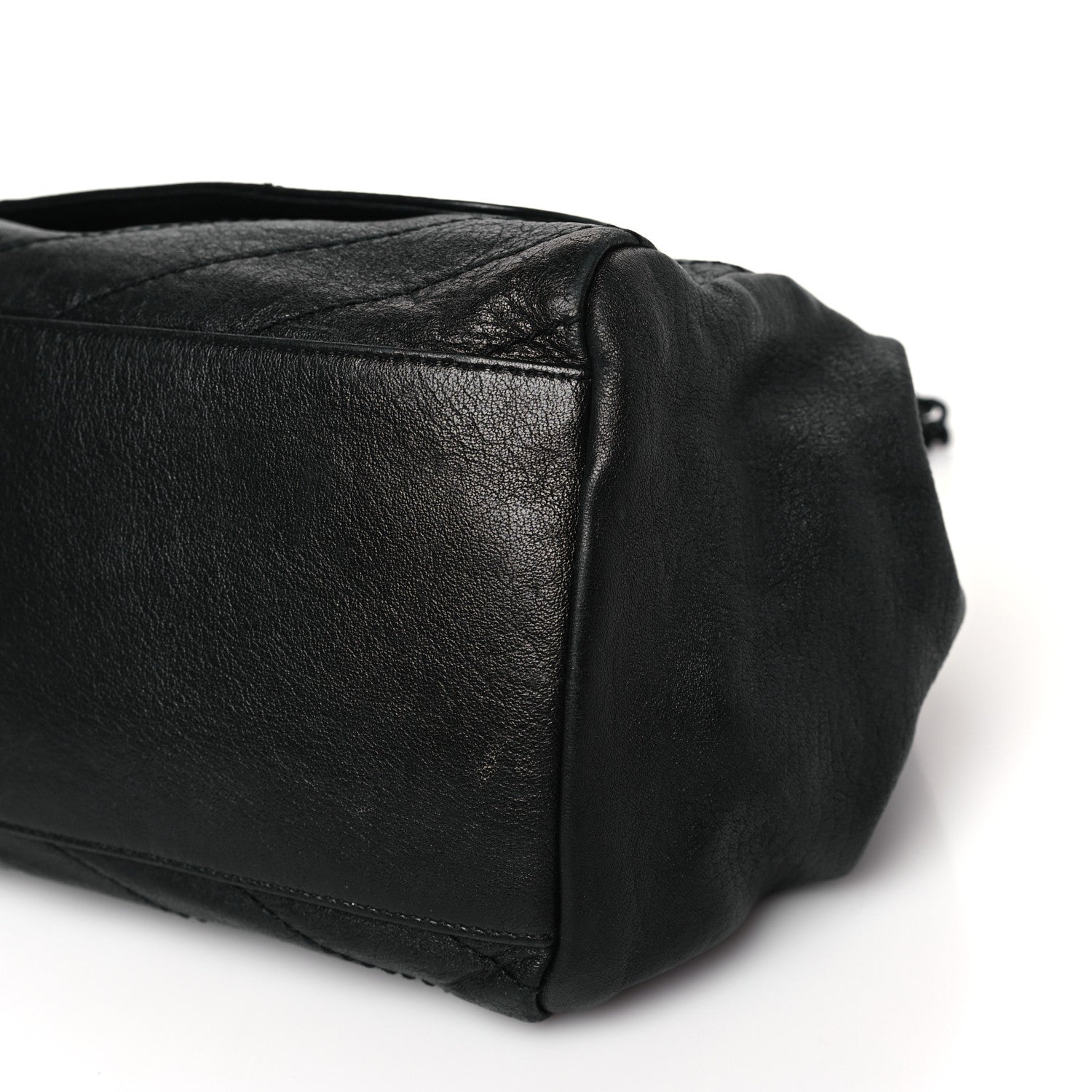 Saint Laurent Vintage Lambskin Chevron Monogram Medium Nolita Black 9 of 9