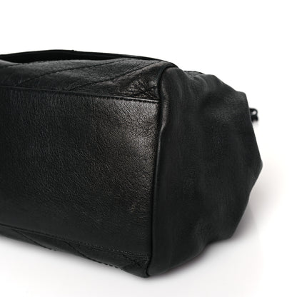 Saint Laurent Vintage Lambskin Chevron Monogram Medium Nolita Black 9 of 9