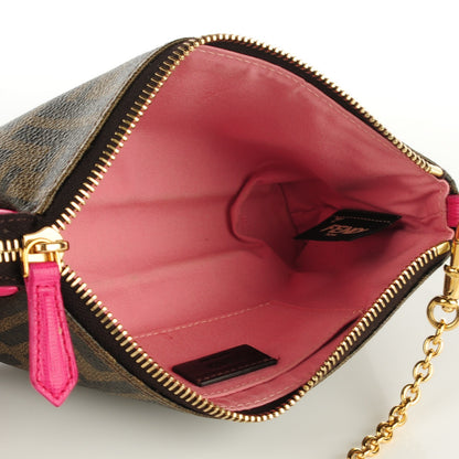 Fendi Zucca Spalmati Vitello Elite Pochette Tobacco Ciclamino 5 of 9