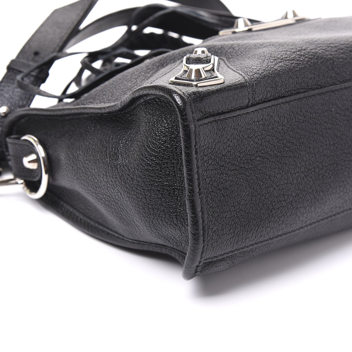 Balenciaga Chevre Silver Metallic Edge Hardware S City Black 5 of 8