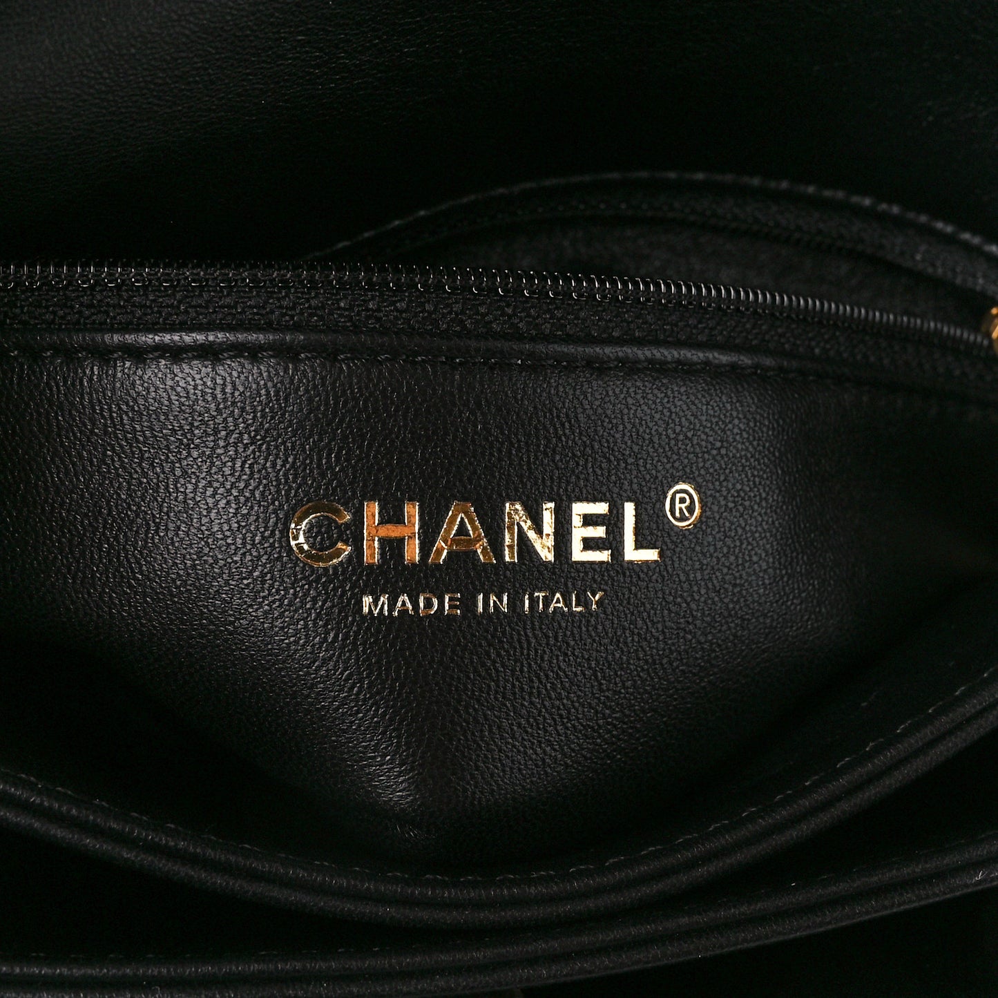 Lambskin Quilted On And On Small Chain Flap Black