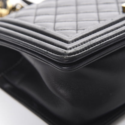 Chanel Lambskin Quilted Medium Boy Flap Black 8 of 16