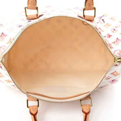 Louis Vuitton Watercolor Aquarelle Speedy 35 White 5 of 10