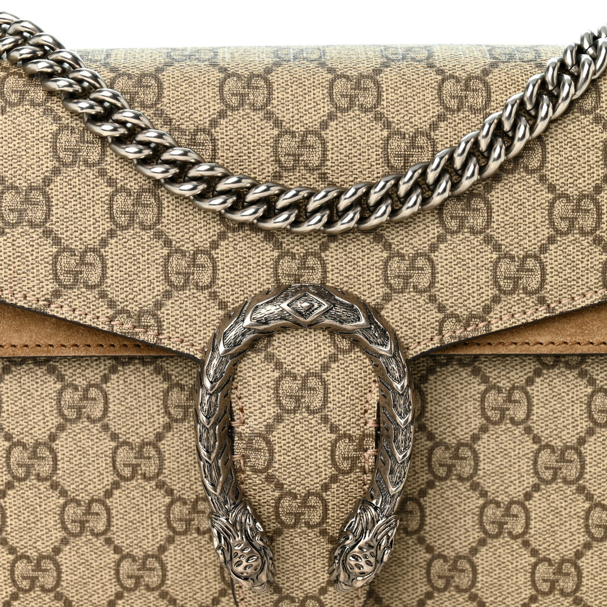 Gucci GG Supreme Monogram Small Dionysus Shoulder Bag Taupe 8 of 10