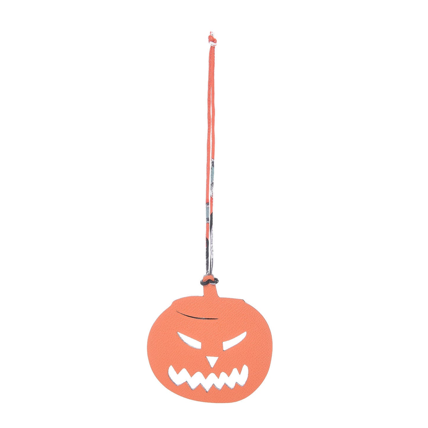 Epsom Togo Petit H Pumpkin Bag Charm Orange Black