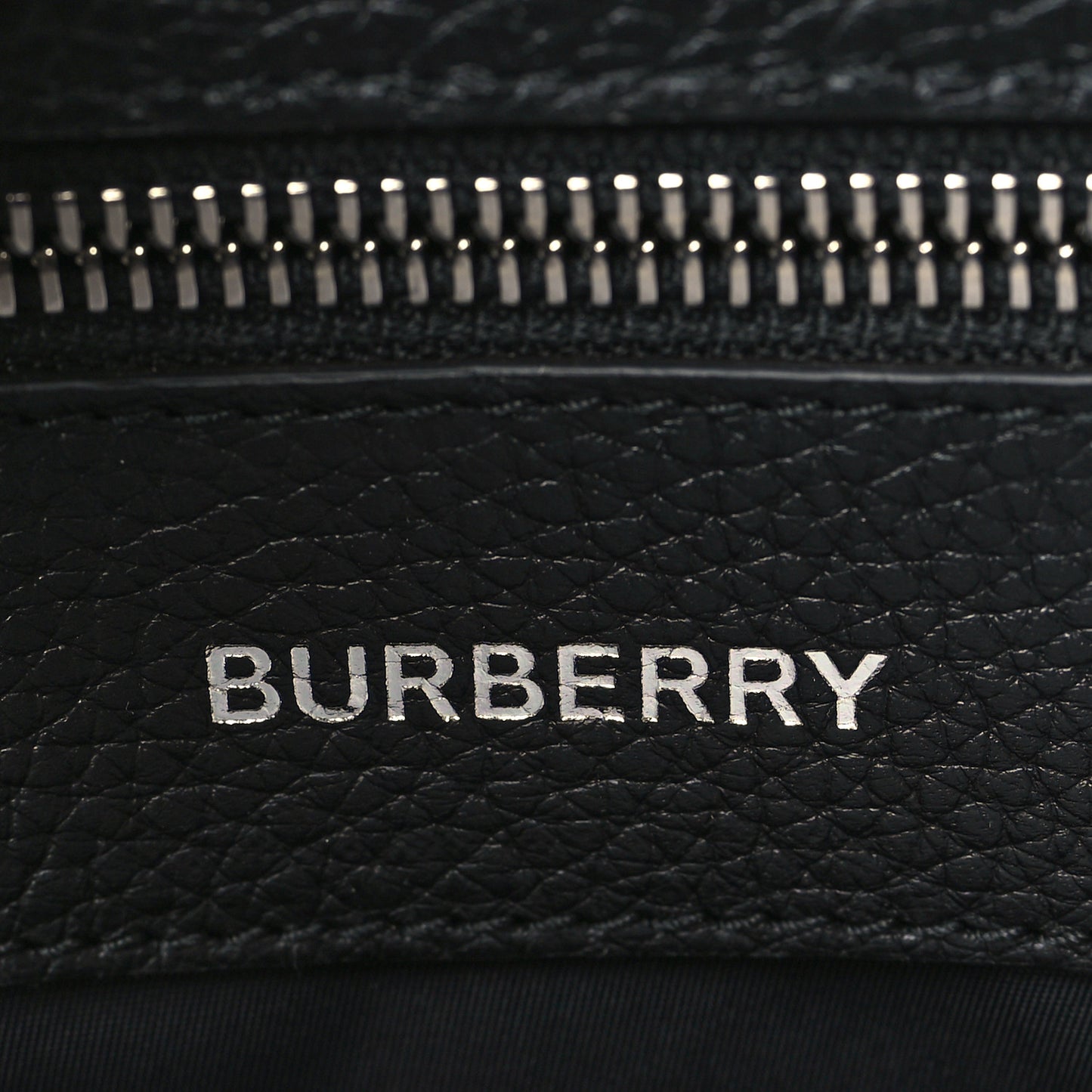 Grainy Calfskin Embossed Bruno Messenger Black