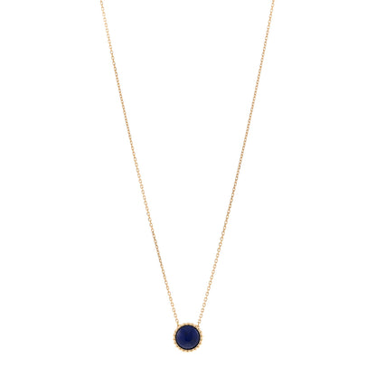 Van Cleef & Arpels 18K Yellow Gold Lapis Lazuli Perlee Couleurs Pendant Necklace 1 of 5