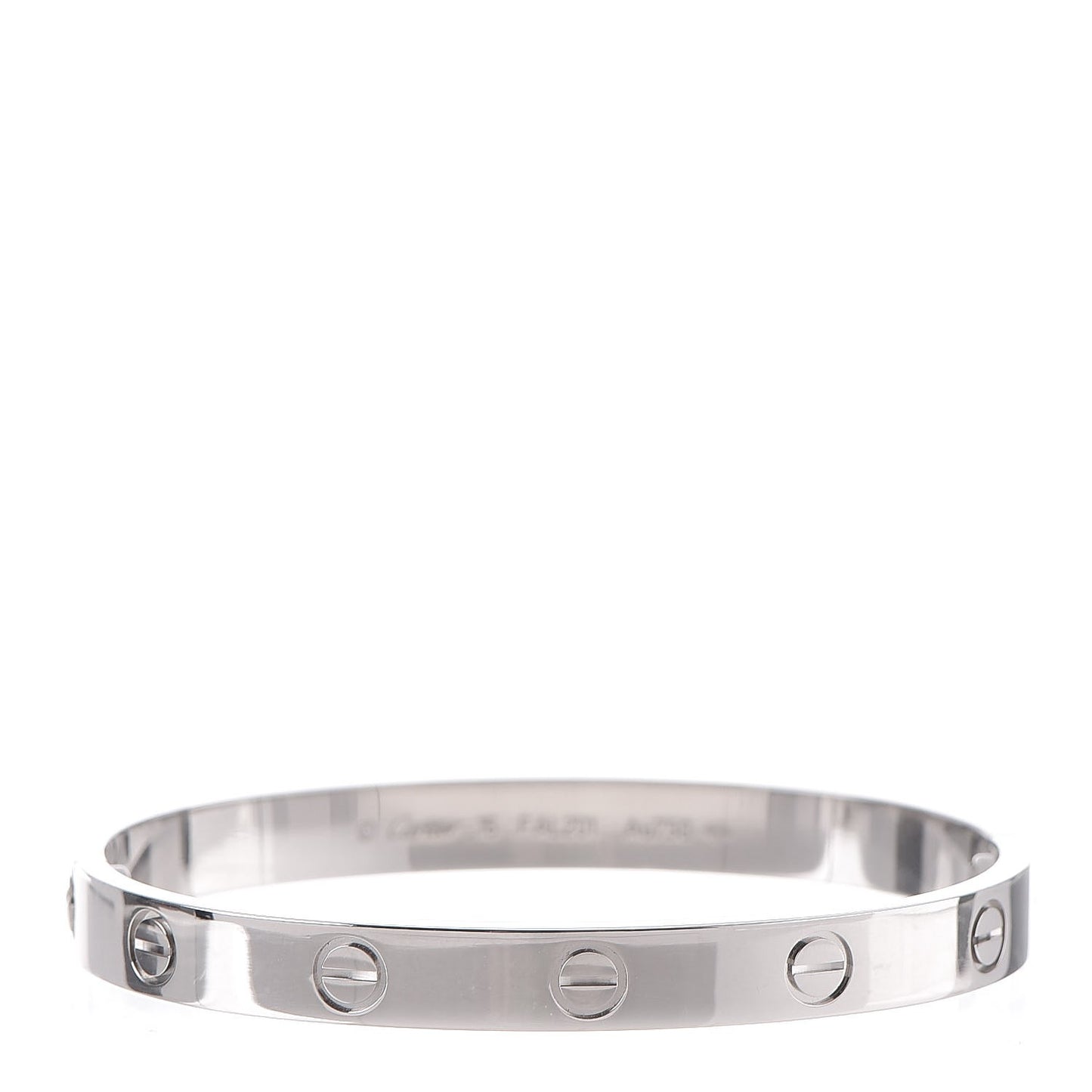 18K White Gold LOVE Bracelet 16