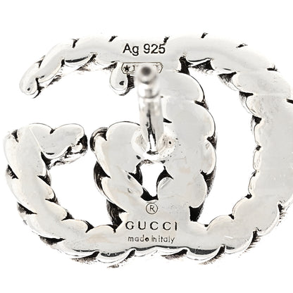 Gucci Sterling Silver Torchon Double G Earrings 4 of 6