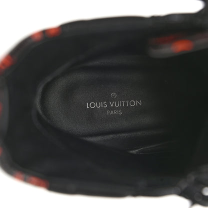 Louis Vuitton Suede Calfskin Catogram Laureate Platform Desert Boots 38 Black Marron 8 of 8