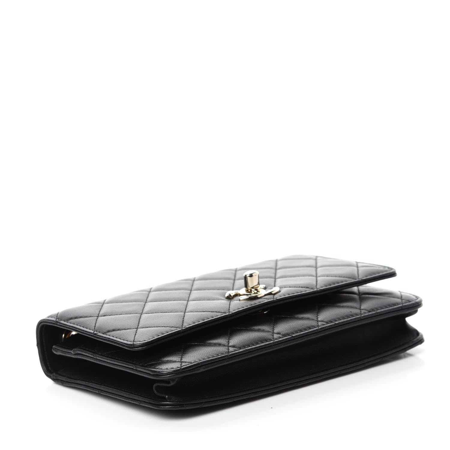 Chanel Lambskin Quilted Trendy CC Wallet On Chain WOC Black 4 of 13