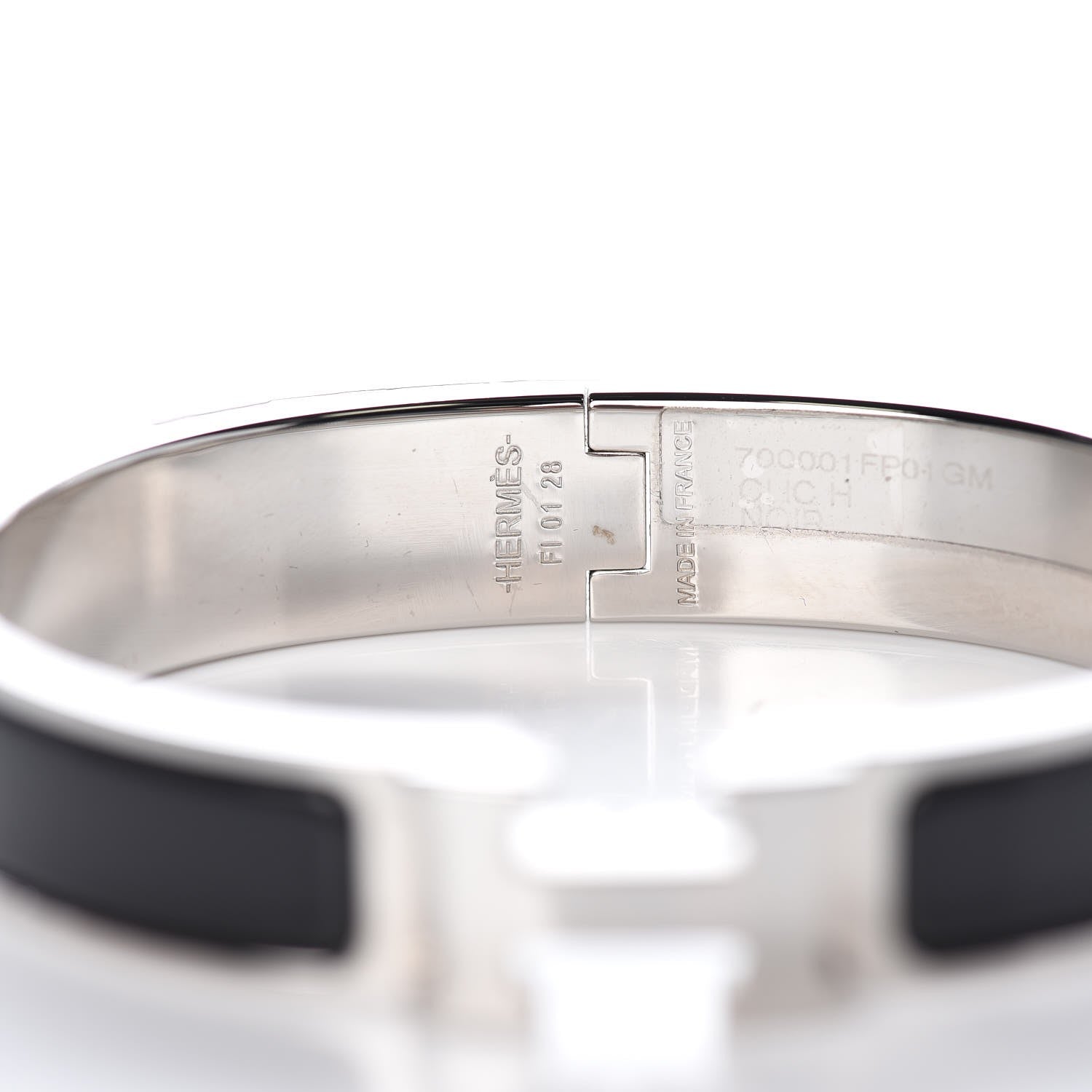 Hermes Enamel Narrow Clic Clac H Bracelet GM Black 6 of 7