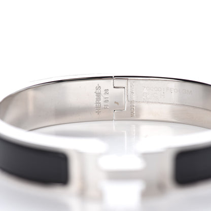 Hermes Enamel Narrow Clic Clac H Bracelet GM Black 6 of 7