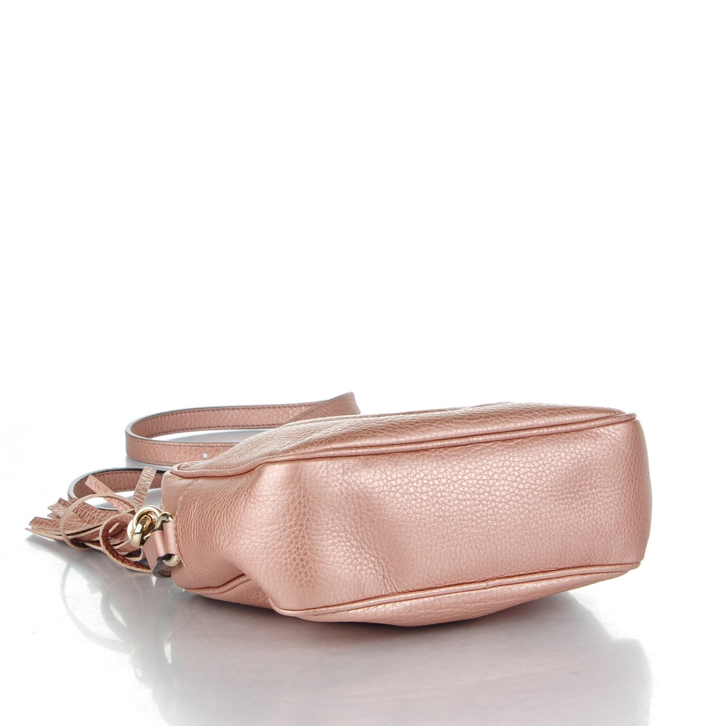 Metallic Pebbled Calfskin Small Soho Disco Bag Pink