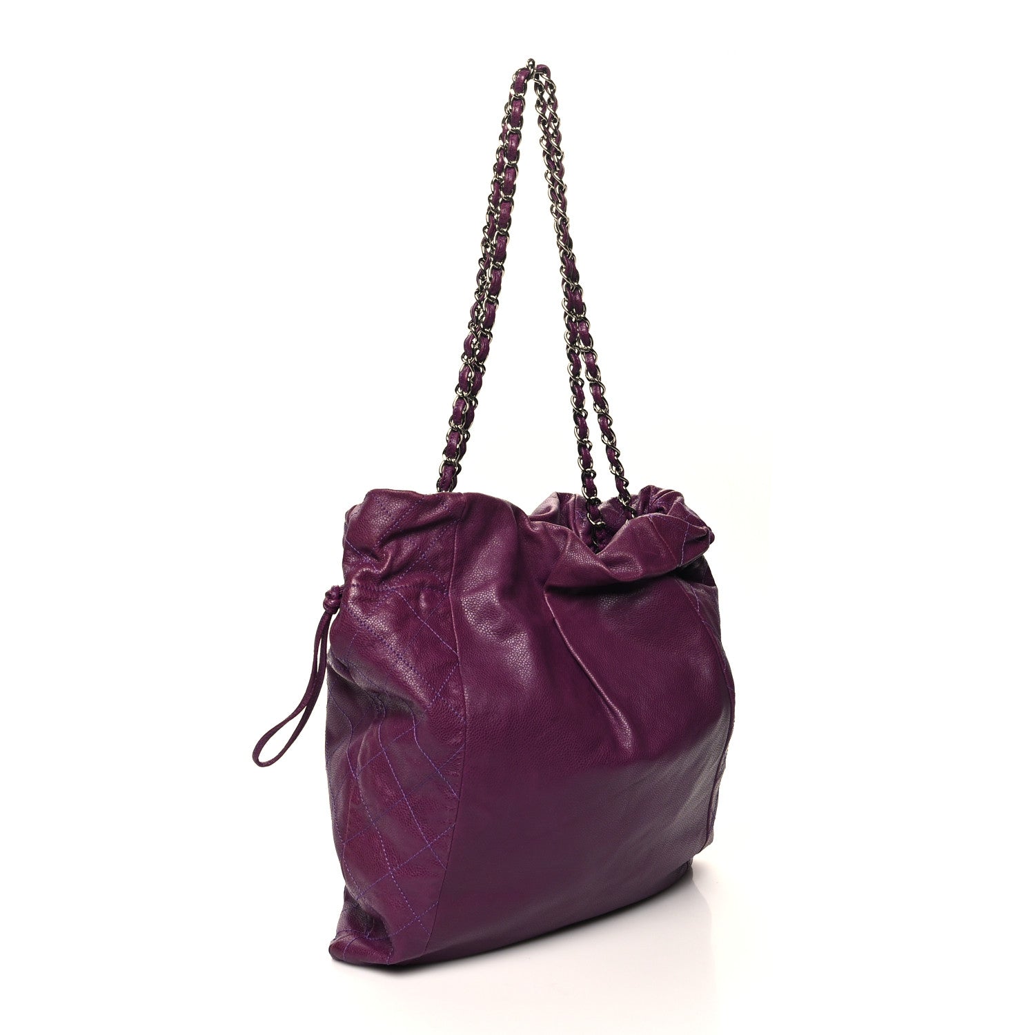 Chanel Caviar 31 Drawstring Tote Purple 3 of 10