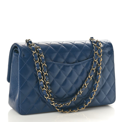 Chanel Caviar Quilted Medium Double Flap Navy 3 of 10