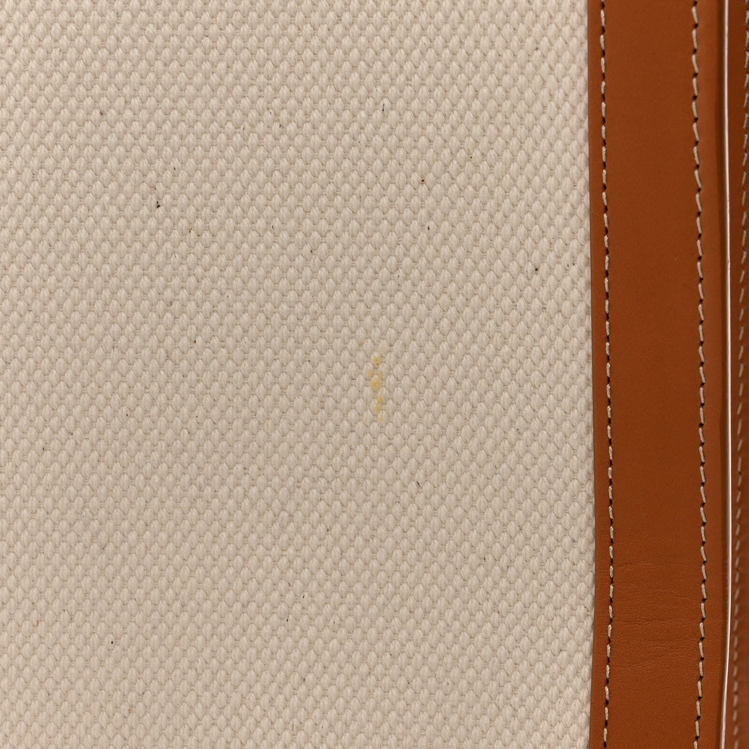 Celine Canvas Calfskin Logo Print Vertical Cabas Natural Tan 10 of 10