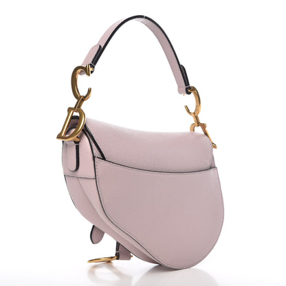 Christian Dior Grained Calfskin Mini Saddle Bag Light Pink 3 of 9