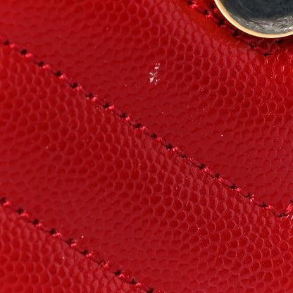 Saint Laurent Grain De Poudre Matelasse Chevron Large Monogram Satchel Lipstick Red 13 of 14