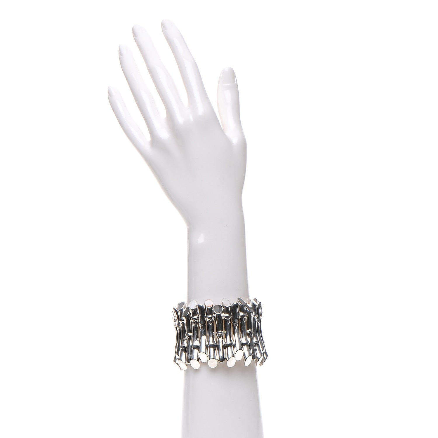 John Hardy Sterling Silver Metallic Bamboo Cluster Flex Cuff 2 of 5