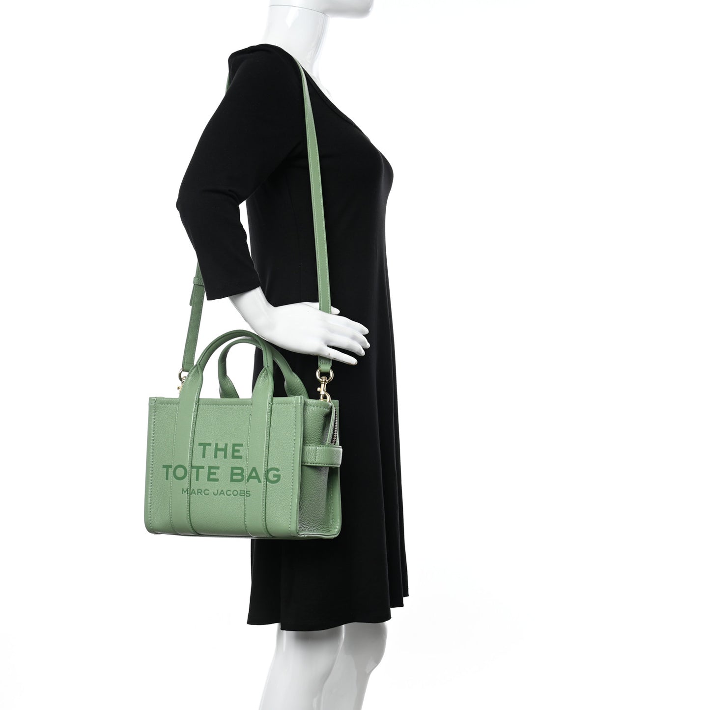 Grained Calfskin Small The Tote Bag Aspen Green