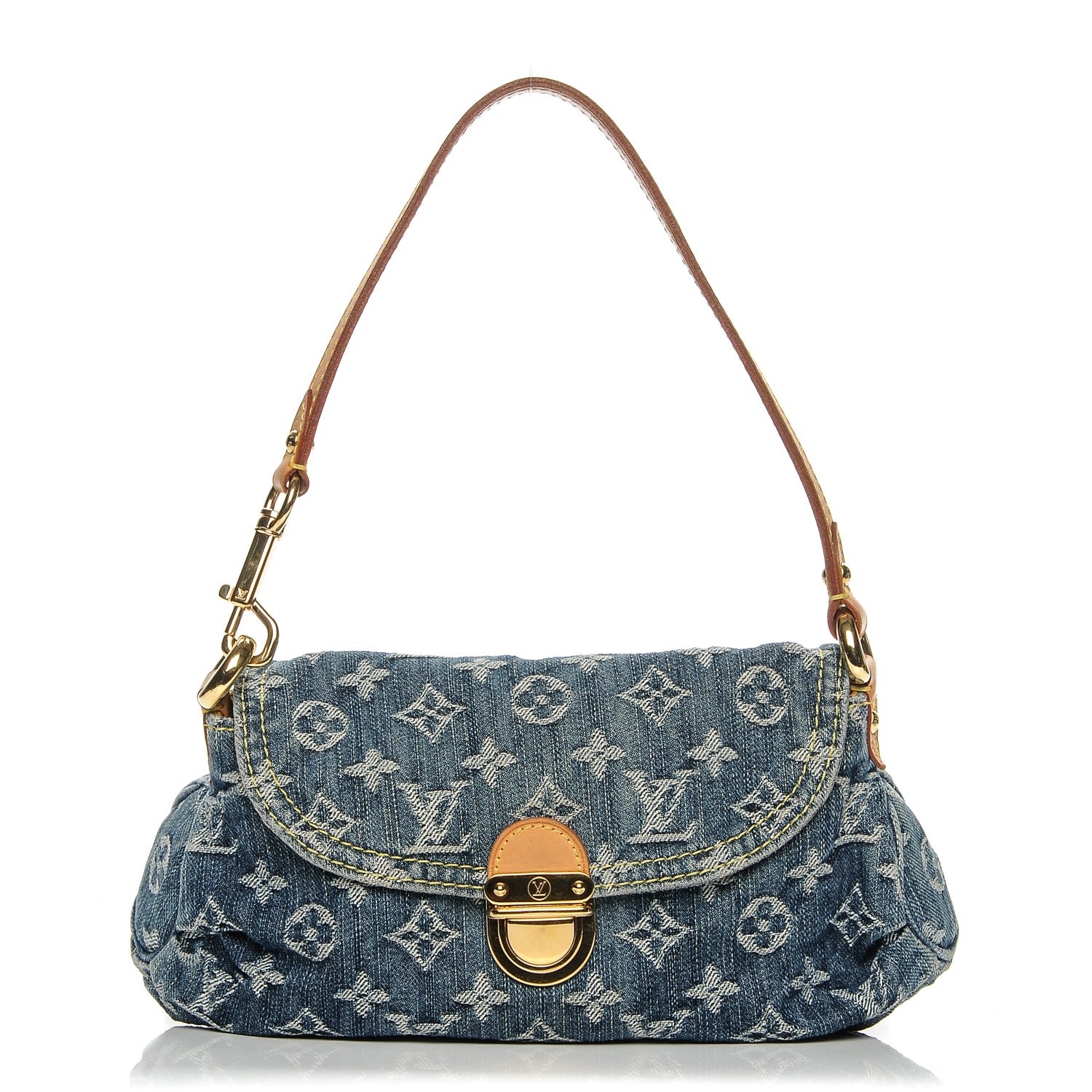 Louis Vuitton Monogram Denim Mini Pleaty Blue 1 of 6
