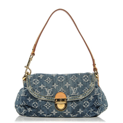 Louis Vuitton Monogram Denim Mini Pleaty Blue 1 of 6