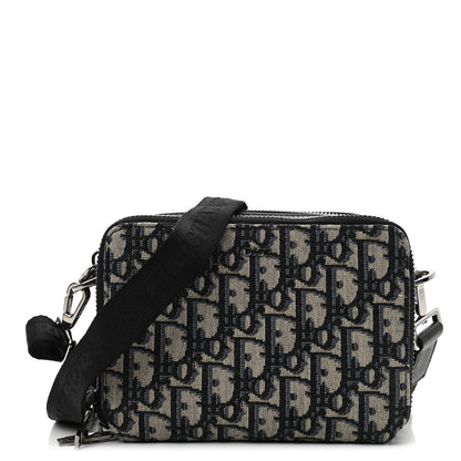 Christian Dior Oblique Pouch Beige Black 1 of 11
