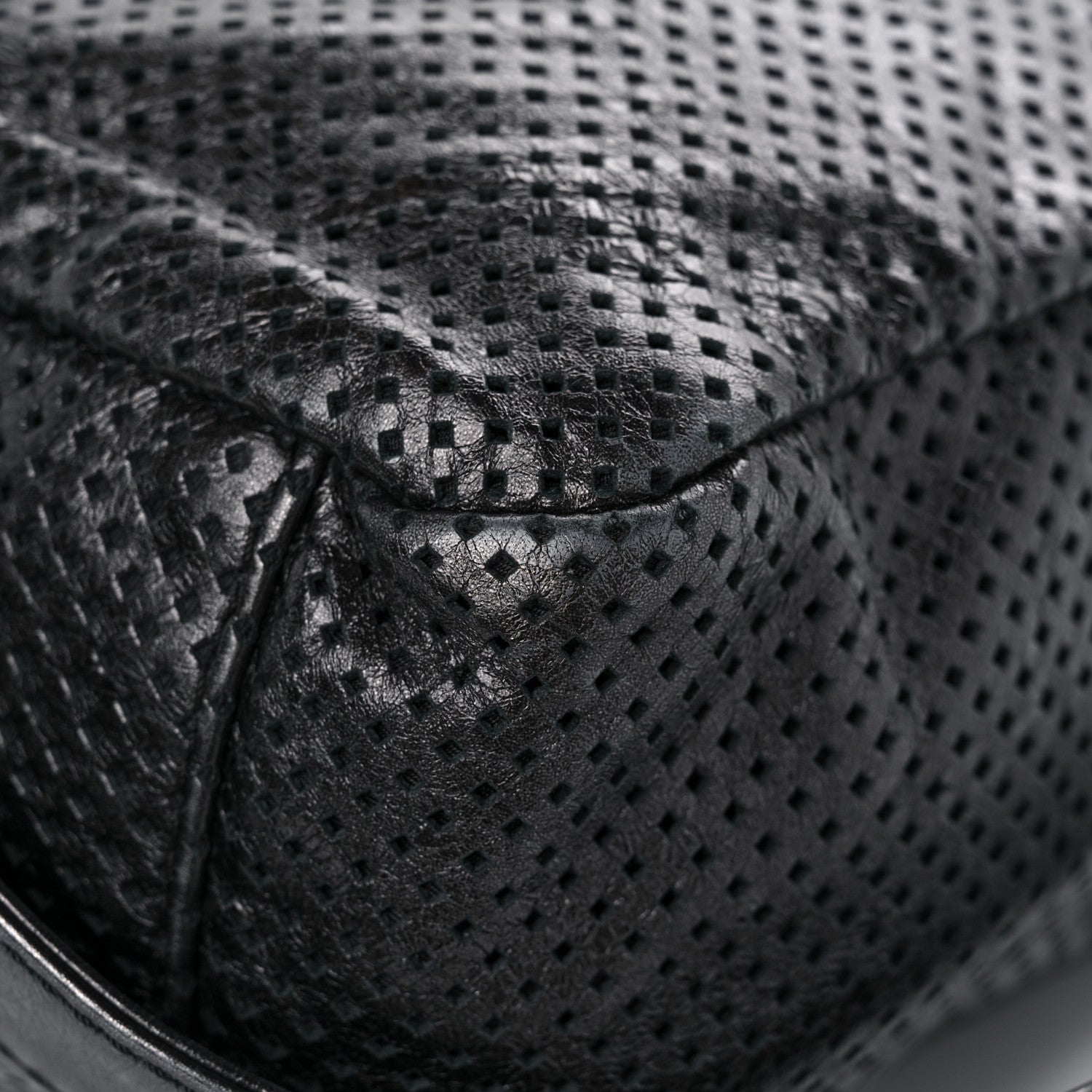 Chanel Glazed Calfskin Perforated Medium Rodeo Drive Tote Black 12 of 14