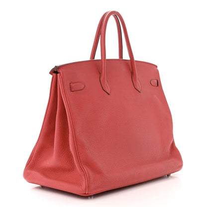 Hermes Taurillon Clemence Birkin 40 Rouge Venetian 3 of 11