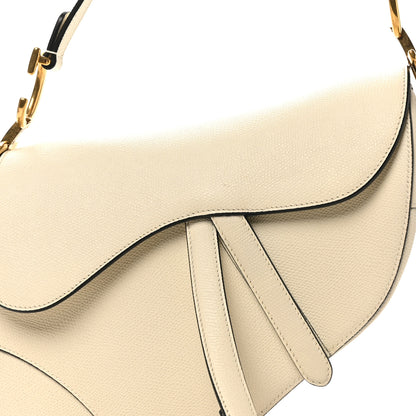 Christian Dior Grained Calfskin Saddle Bag White 8 of 10