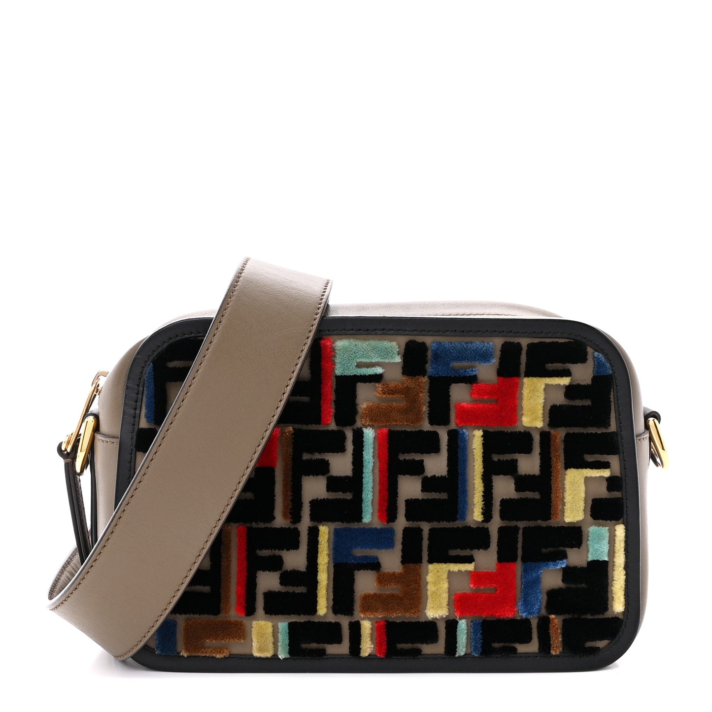 Vitello Century Velvet F is FF Multicolor Bi-Color Camera Case Fango Black Multicolor