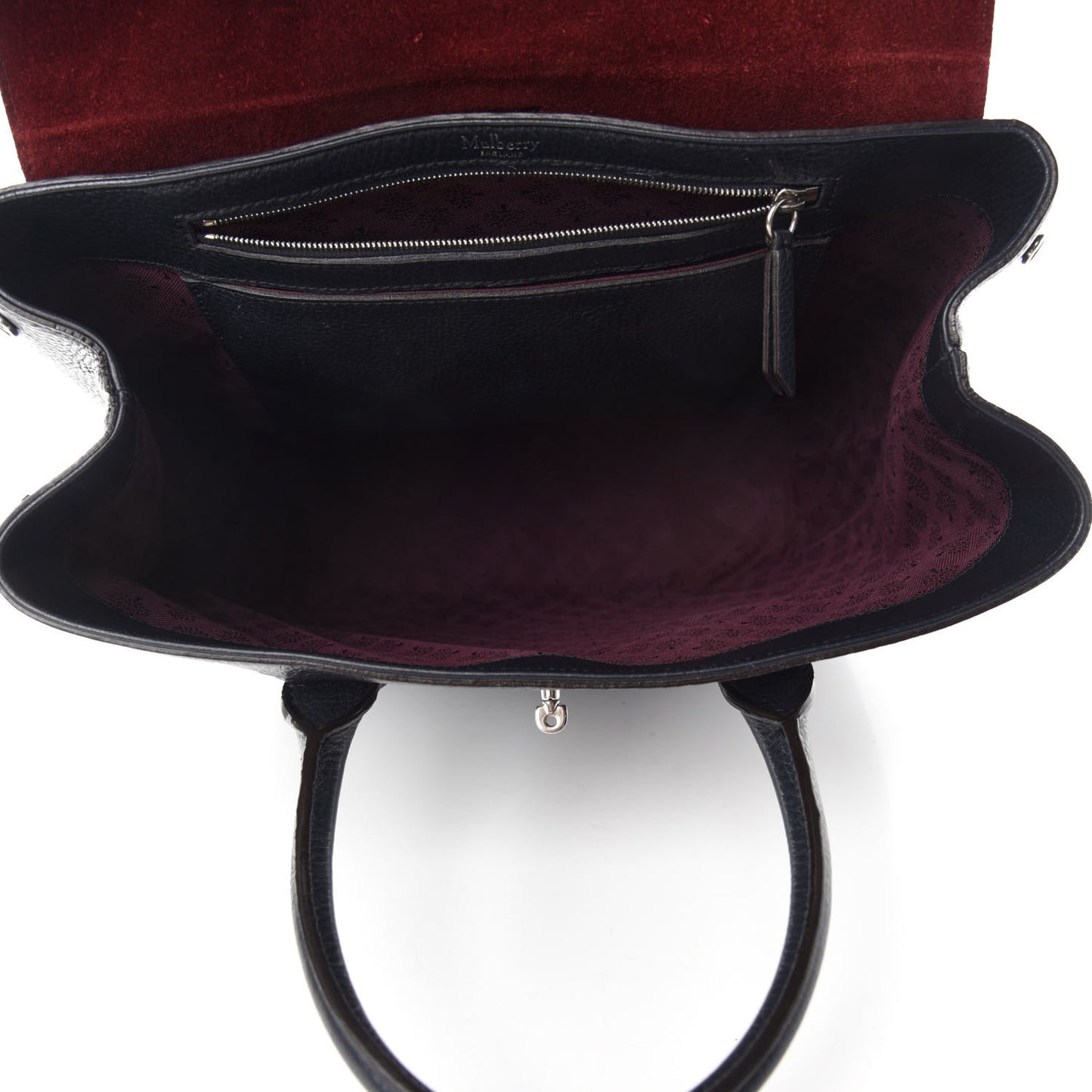 Classic Grain Calfskin Small Bayswater Backpack Midnight Blue