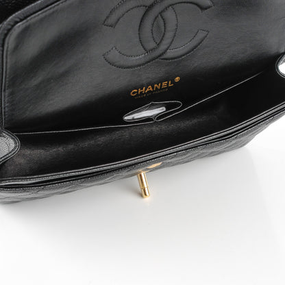 Chanel Caviar Quilted Medium Double Flap Black 7 of 8
