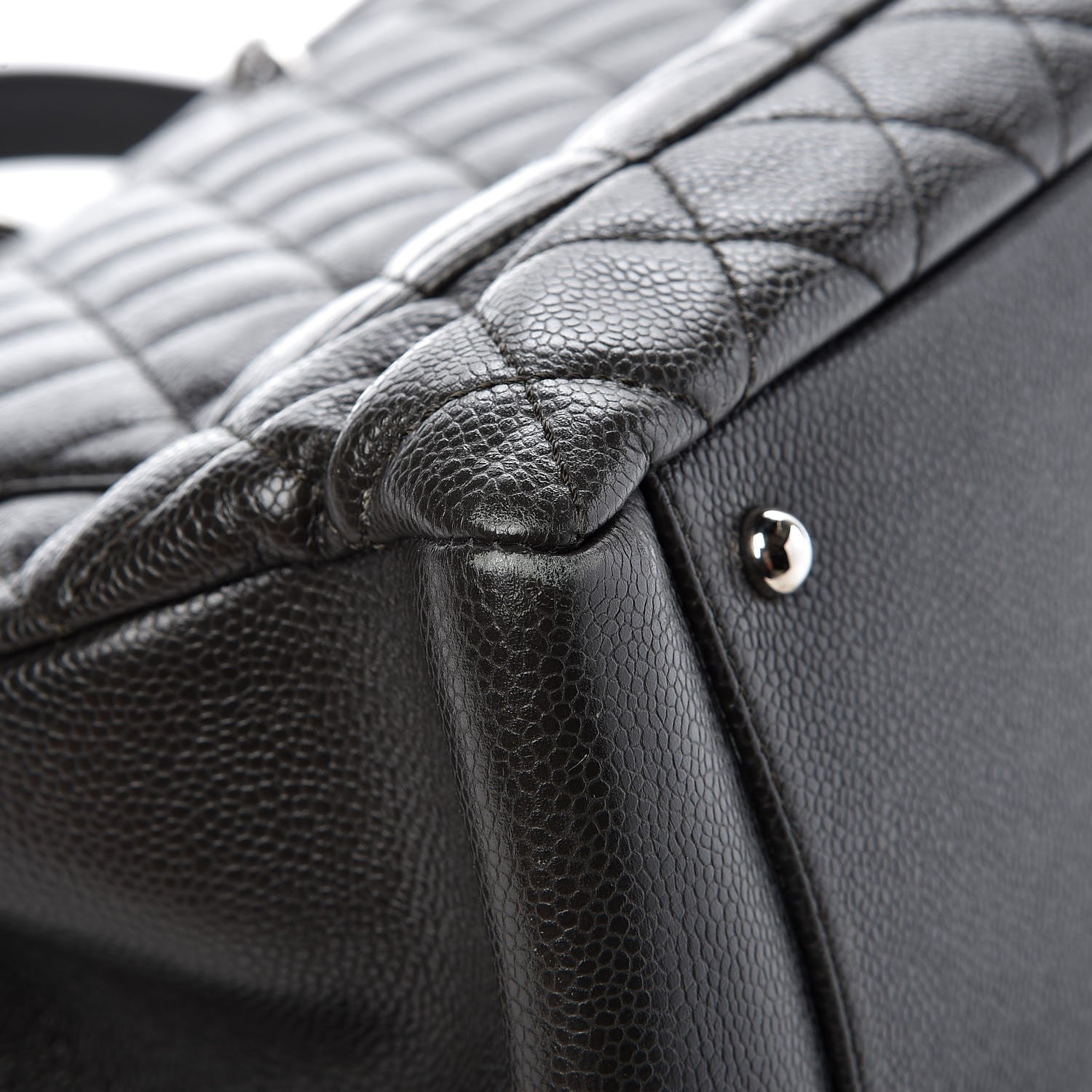Chanel Caviar Quilted XL Grand Shopping Tote GST Dark Grey 13 of 14