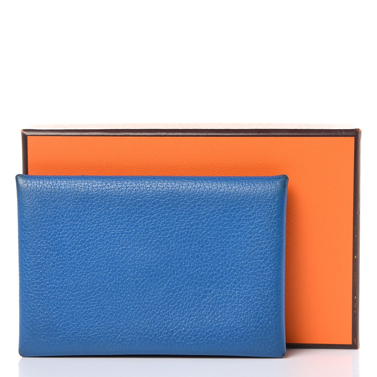 Hermes Chevre Mysore Calvi Card Case Bleu Hydra 13 of 13