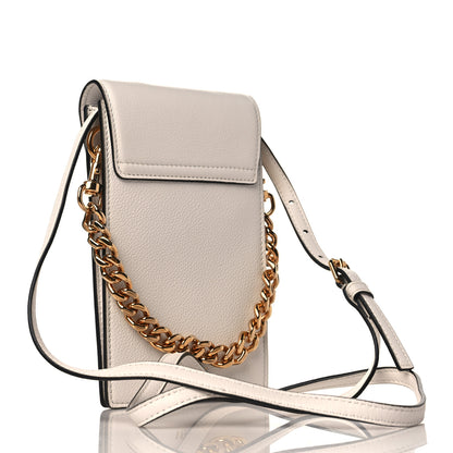 Versace Calfskin La Medusa Chain Crossbody Phone Pouch White 3 of 8