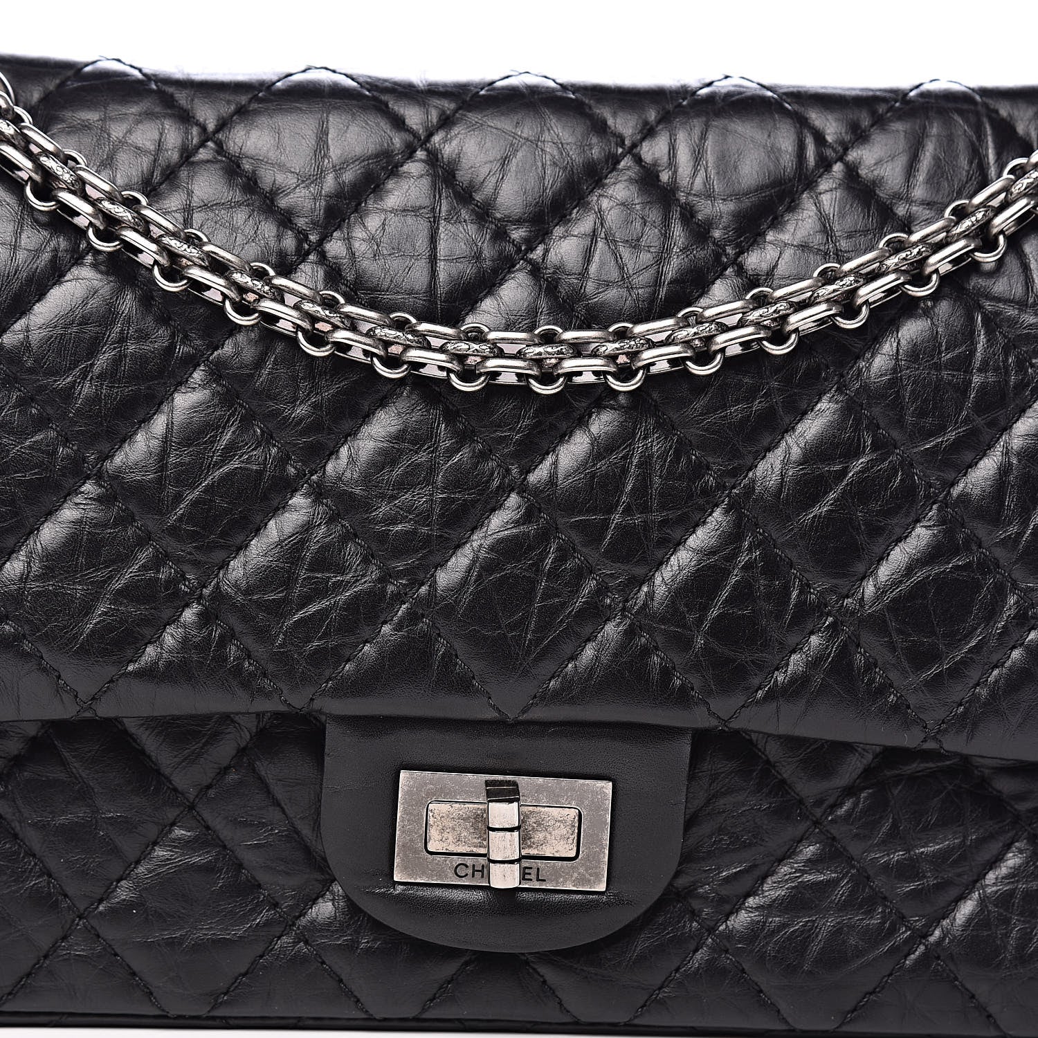 Chanel Aged Calfskin Quilted 2.55 Reissue 225 Flap Black 16 of 16