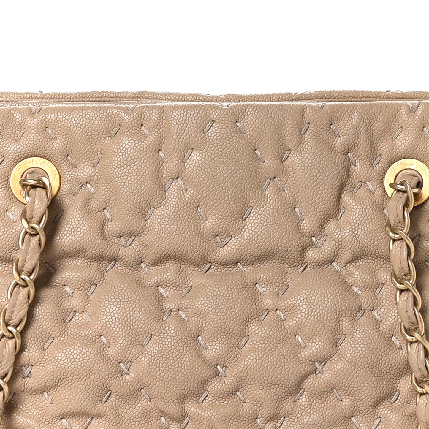 Caviar Wild Stitch Tote Beige