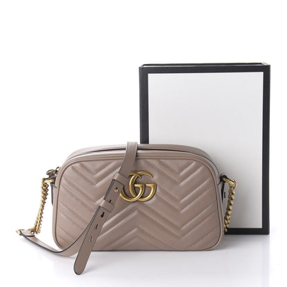 Gucci Calfskin Matelasse Small GG Marmont Chain Shoulder Bag Porcelain Rose 11 of 11