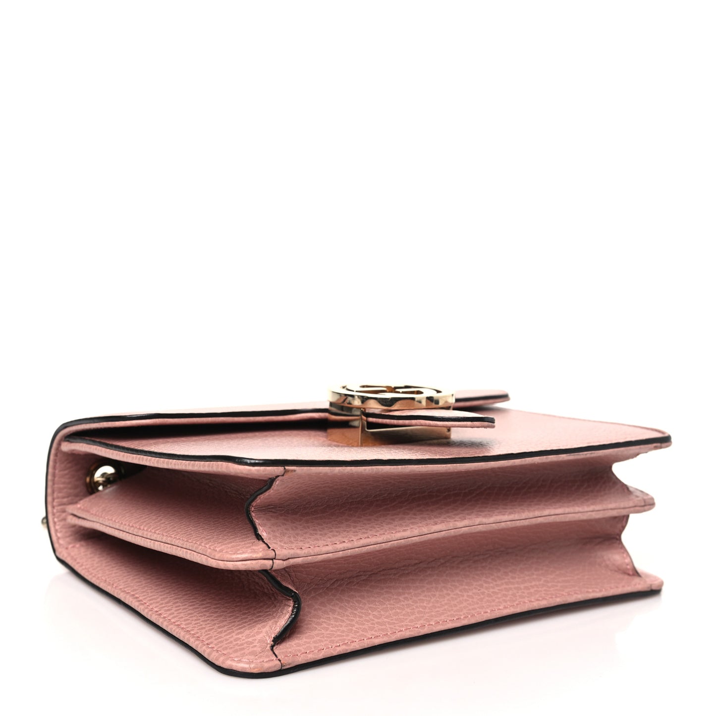 Dollar Calfskin Small Interlocking G Shoulder Bag Soft Pink