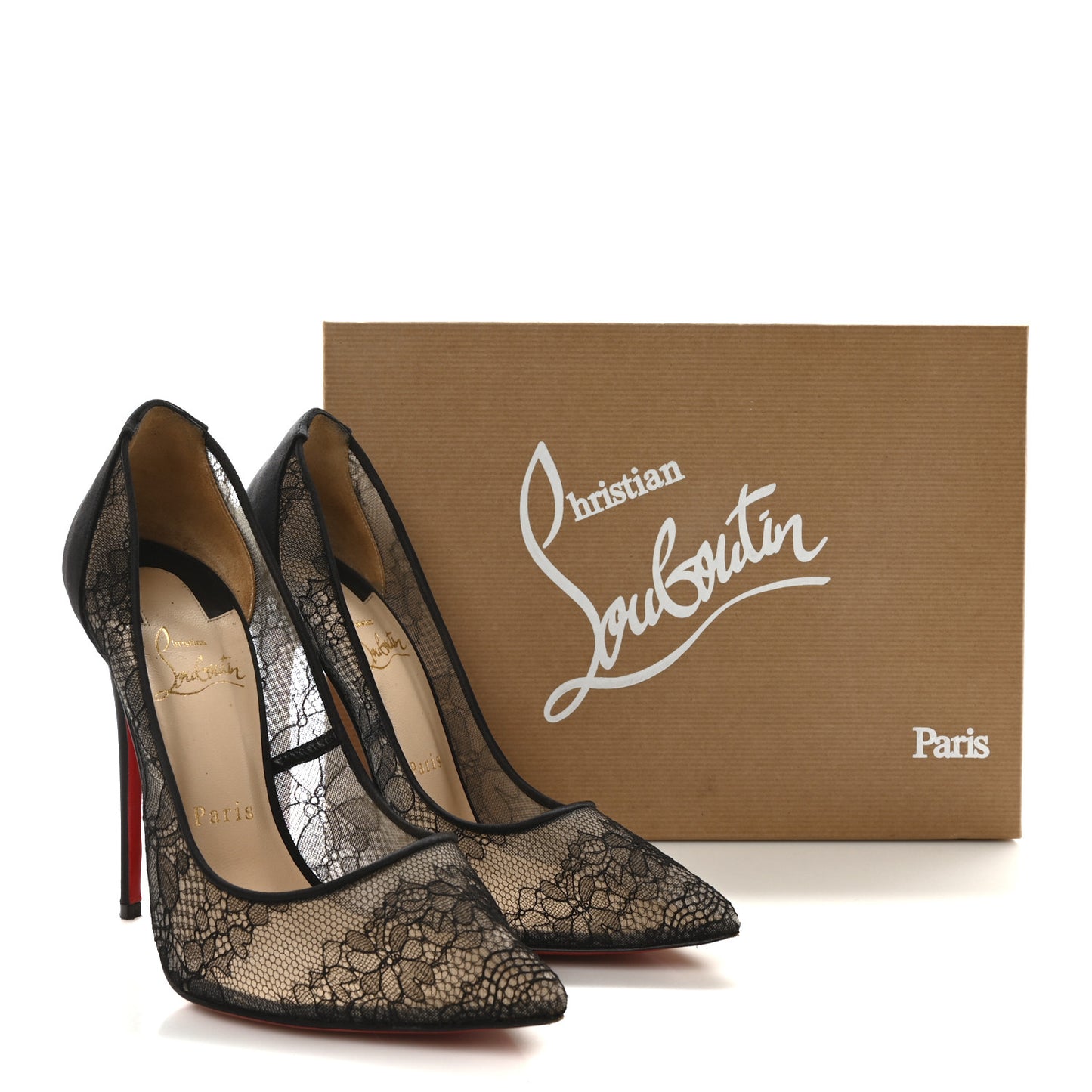 Dentelle Fleur Crepe Satin Pigalace 120 Pumps 38 Black