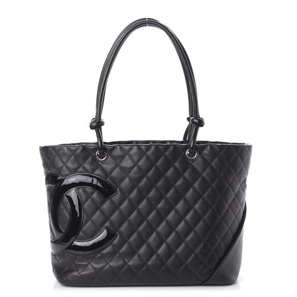 Chanel Calfskin Quilted Large Cambon Tote Black 1 of 12