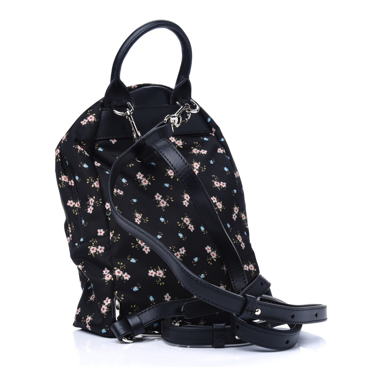 Tech Twill Nylon Hibiscus Print Nano Backpack Multicolor