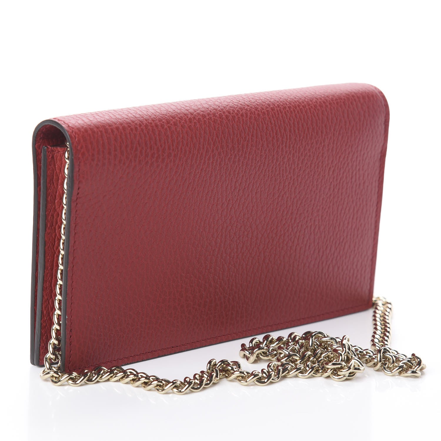 Gucci Dollar Calfskin Medium Betty Chain Wallet Tabasco 2 of 5